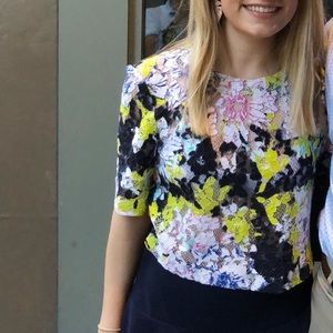 French connection lace cropped top